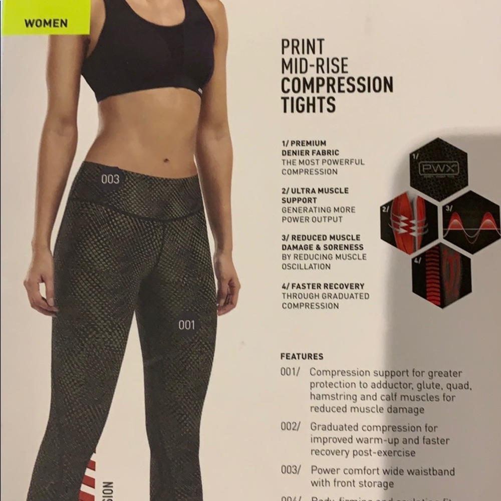 Print mid-rise compression tights